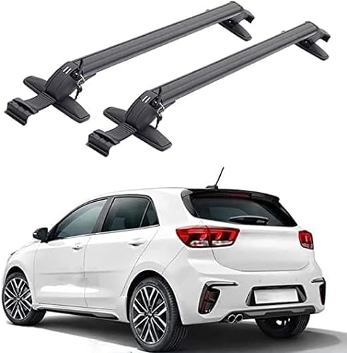 Car Roof Rack Rails Rail Cross Bars for Kia Rio Hatchback 2017-2020,Pack of 2 Aluminium roof Rack Roof Bracket Accessories von LOKORI