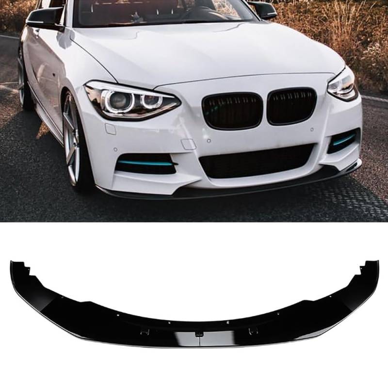 Für BMW 1er F20 F21 M Sport 2012 2013 2014 Auto Front stoßstange Splitter Lippen Diffusor Spoiler Stoßstange Karosserie verkleidung außen Schutz,A-Glossy Black von LOKORI