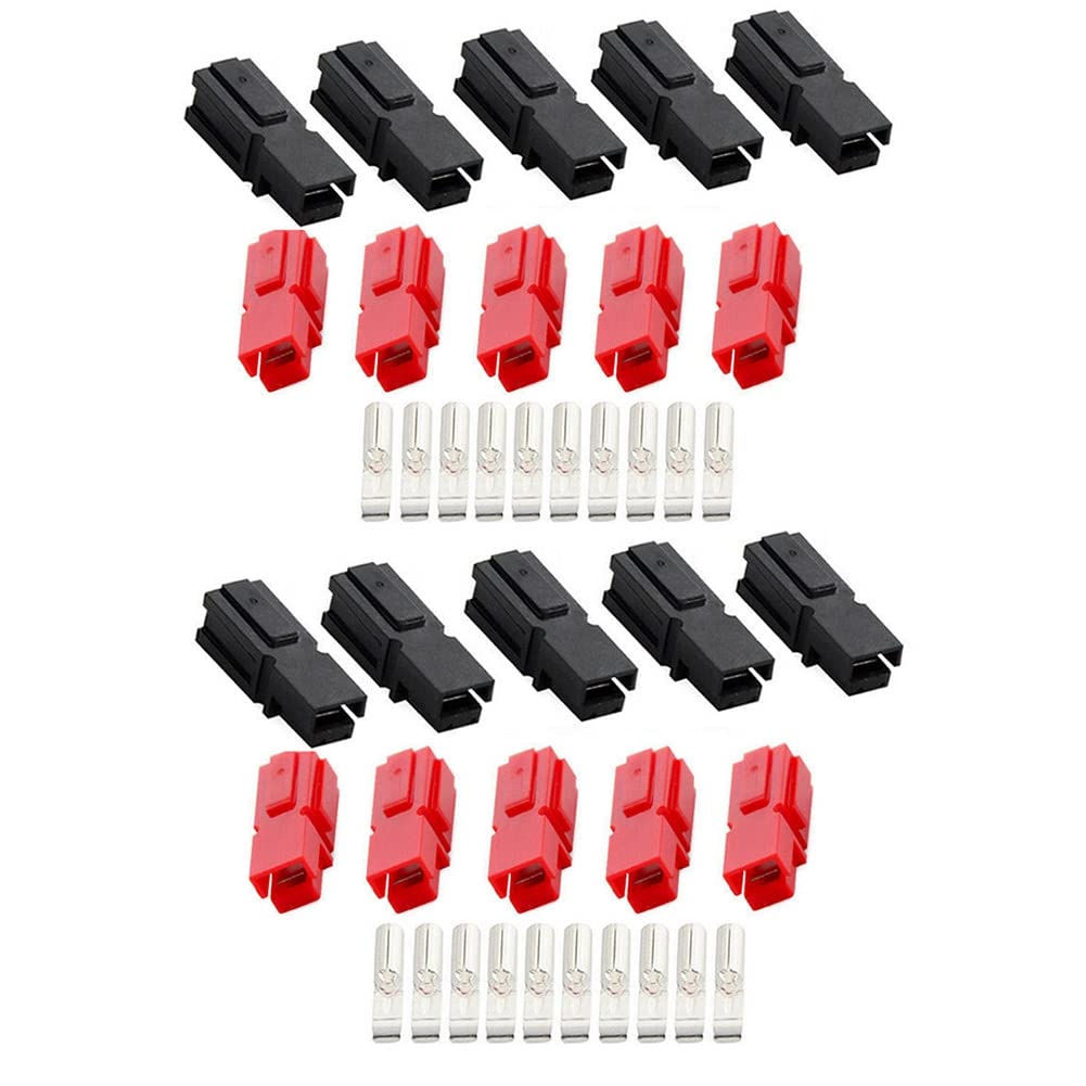 LOLPALONE 10 Paar 30A 600V Power Marine Stecker Pole Rot Schwarz f von LOLPALONE