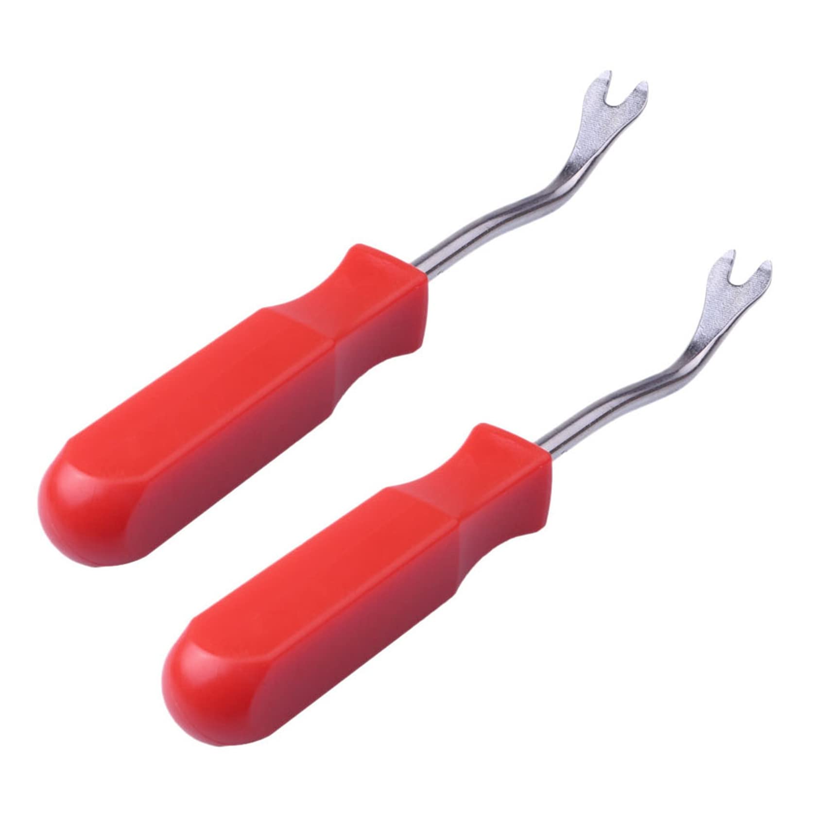 LOLPALONE 2 x Autotür-Innenverkleidungs-Clip für Polstermöbel, Clips, Entferner, Werkzeug, Schraubendreher, Nagelabzieher, 10,2 cm, Rot von LOLPALONE