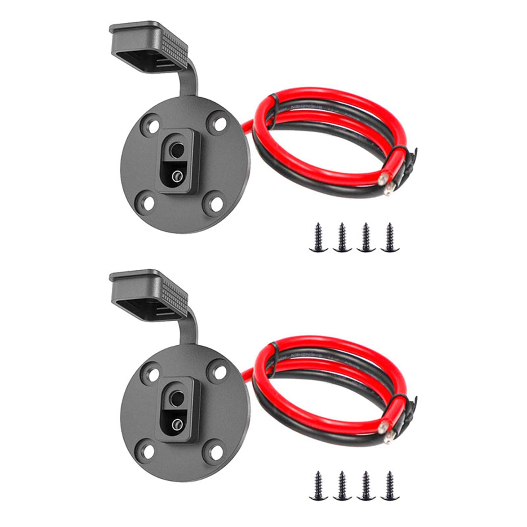 LOLPALONE 2 x SAE-Stecker, solarbetriebene wetterfeste SAE-Buchse, Seitenwandanschluss, SAE-Kabel, Schnellverbindung, Panelmontage von LOLPALONE