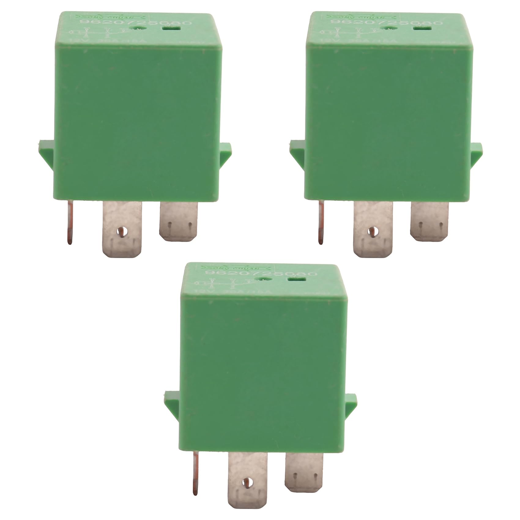 LOLPALONE 3X 12V 35A 5 Stifte Kühlung Kühler Lüfter Relais Grün 6547TX für 206 207 306 307 406 407 807 von LOLPALONE