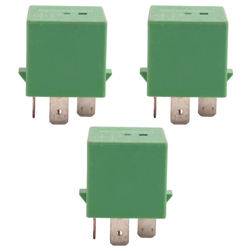 LOLPALONE 3X 12V 35A 5 Stifte Kühlung Kühler Lüfter Relais Grün 6547TX für 206 207 306 307 406 407 807 von LOLPALONE