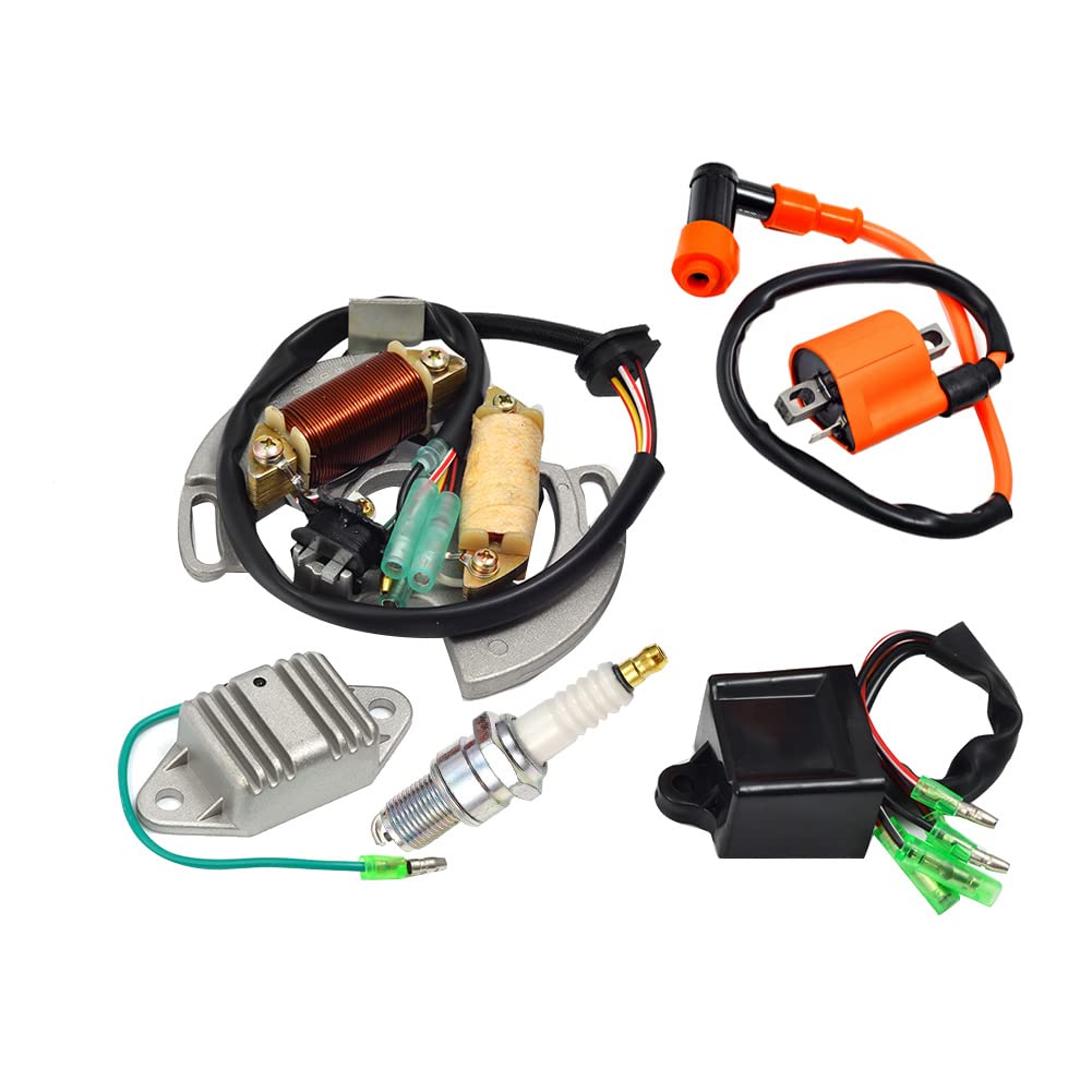 LOLPALONE ZüNdspule ZüNdkerze CDI Box Spannungsregler Gleichrichter und Stator Kit für YFS200 97-01 von LOLPALONE