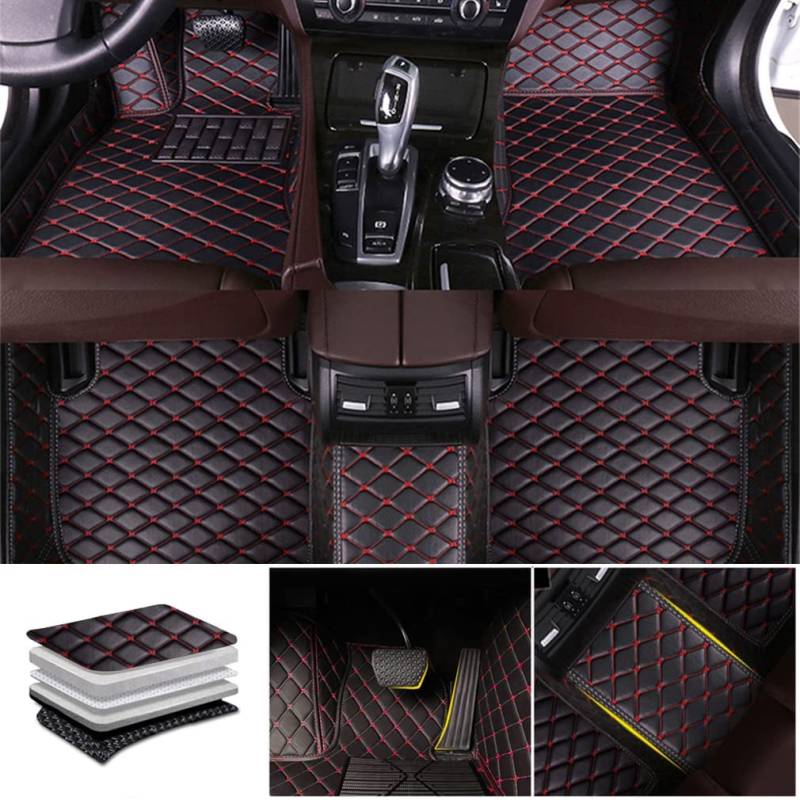 Auto FußMatten Leder Fussmatten für R-enault Koleos 1.Gen (HY) 2009 2010 2011 2012 2013 2014 2015 2016, Custom Allwetter wasserdichte Bodenmatte Set Abdeckung Vorne Hinten Teppiche von LOLUZ