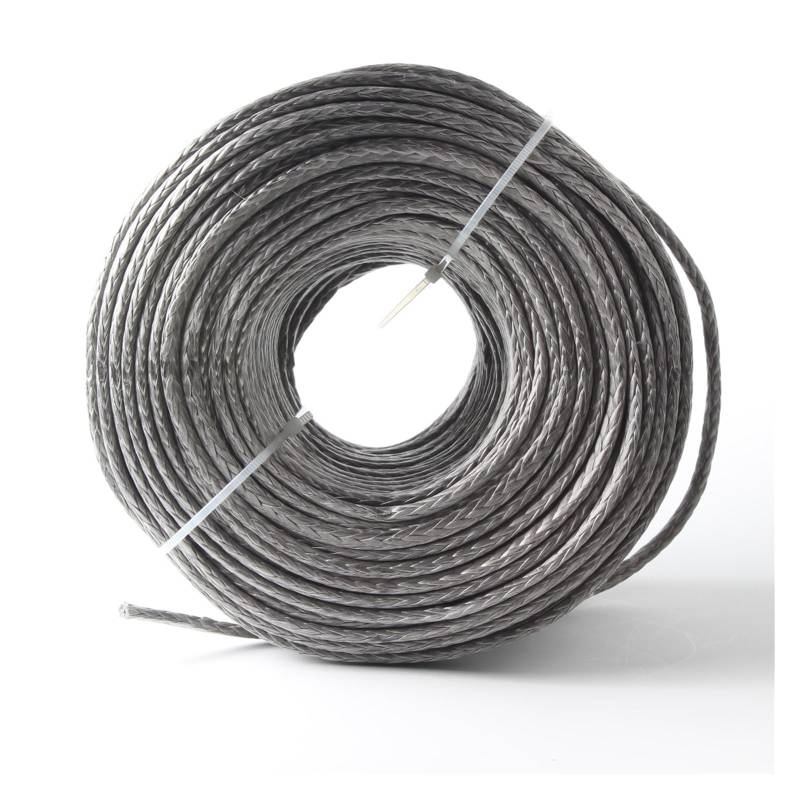 Synthetisches Windenseil 7 mm 20 m UHMWPE-Hohlgeflecht-Bootsankerseil(Grey 20m) von LOMCOT