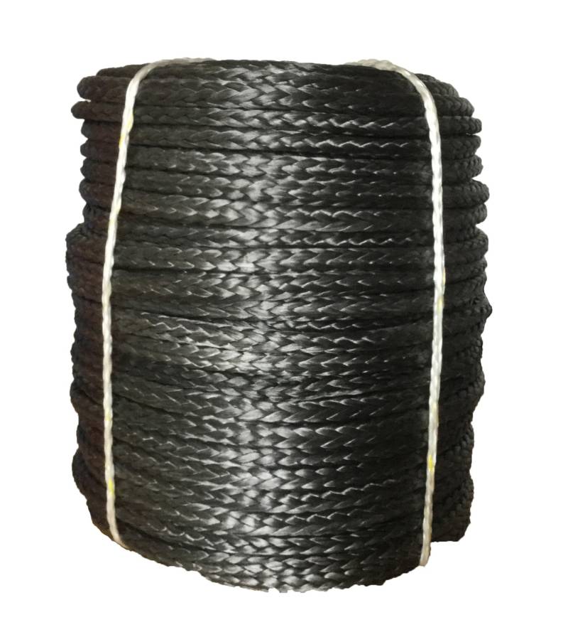 Synthetisches Windenseil ATV-Windenseil, 12 mm x 80 m, Plasma-Seil, UHMWPE-Synthetik-Windenseil for Geländewagen, ATV, UTV, SUV(Noir) von LOMCOT