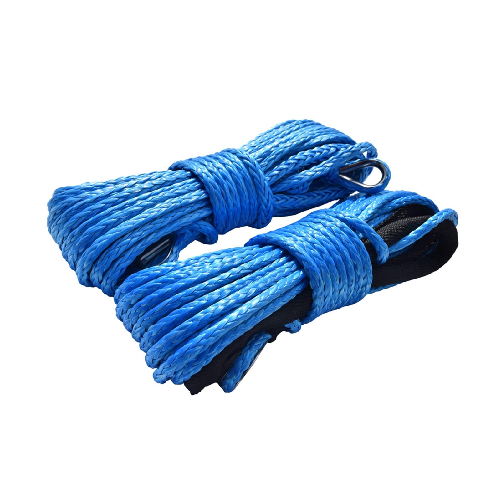 Synthetisches Windenseil-Kabelset 1/4 "* 50ft Blue ATV Winch Line & 1/4" * 50ft Blue Winch Seilverlängerung, Synthetisches Winde-Seilkabel for Accemies von LOMCOT