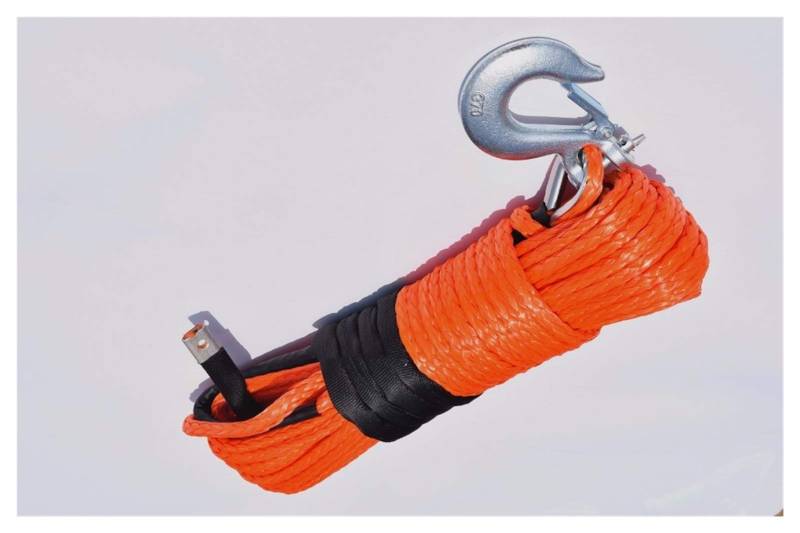 Synthetisches Windenseil-Kabelset 10mm * 30m Orange Synthetische Windeseil, ATV Winchkabel, Ersatzwinschseil, Off-Road-Seil von LOMCOT