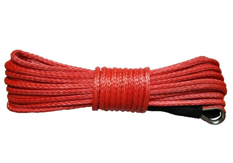 Synthetisches Windenseil-Kabelset 10mm x 30m 3/8 "x 100 'synthetischer Winde Seil/Linie for Autozubehör(Rood) von LOMCOT