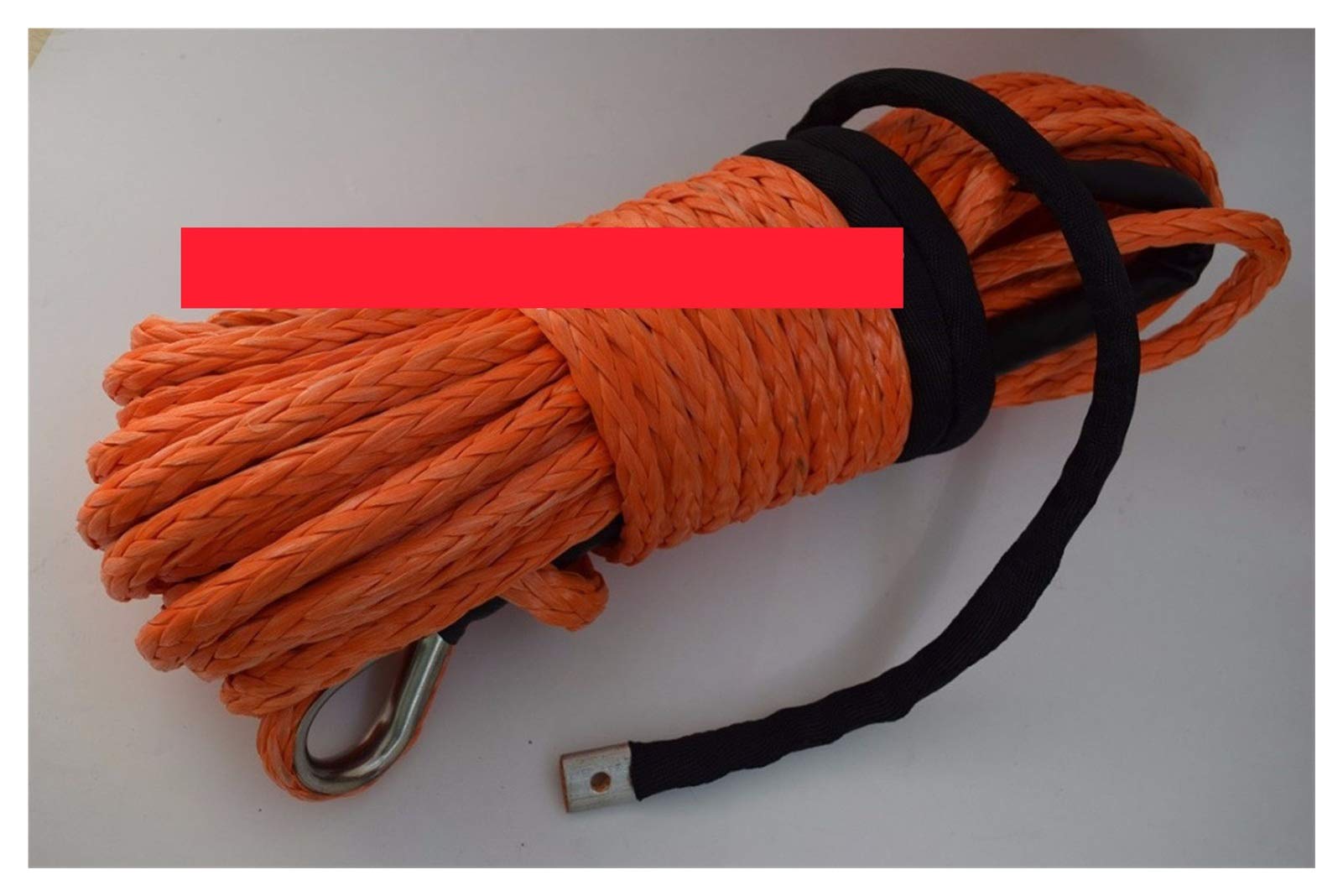 Synthetisches Windenseil-Kabelset 12mm * 30m Orange Synthetisches Seil, Kevlar Winch Seil, Synthetisches Windenseil, Schleppseil for Autos von LOMCOT