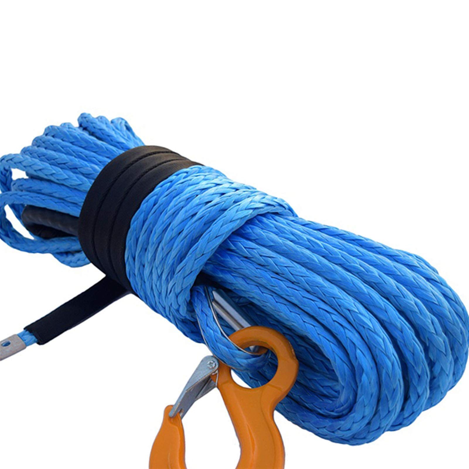 Synthetisches Windenseil-Kabelset 12mm * 30m Winde Seil, Synthetisches Seil, Spektrenwindekabel, abseits der Straßenseil, Kevlar Seil(Blue) von LOMCOT