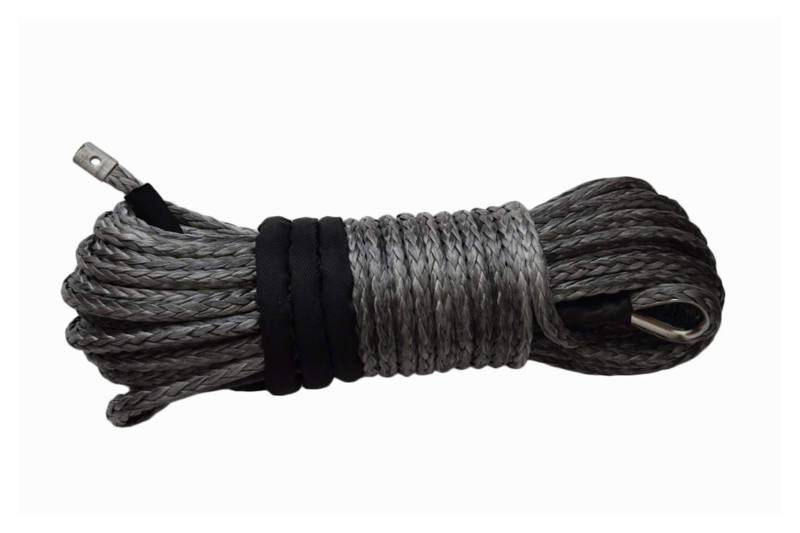 Synthetisches Windenseil-Kabelset 12mm * 30m graues Synthetisches Windenseil, Ersatzwindekabel, Plasma-Winde-Seil, Abschleppseile von LOMCOT