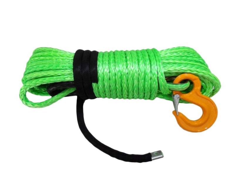 Synthetisches Windenseil-Kabelset 12mm * 30m grün synthetische Winde-Kabelseil, Uhmwpe Winch-Seil for elektrische Winden, Offroad-Seil von LOMCOT