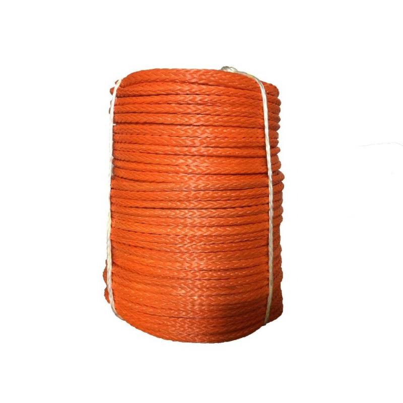 Synthetisches Windenseil-Kabelset 14mm x 100 Meter Plasmaseil Synthetische Winde-Seilkabellinie for ATV/UTV/Off-Road(Orange) von LOMCOT