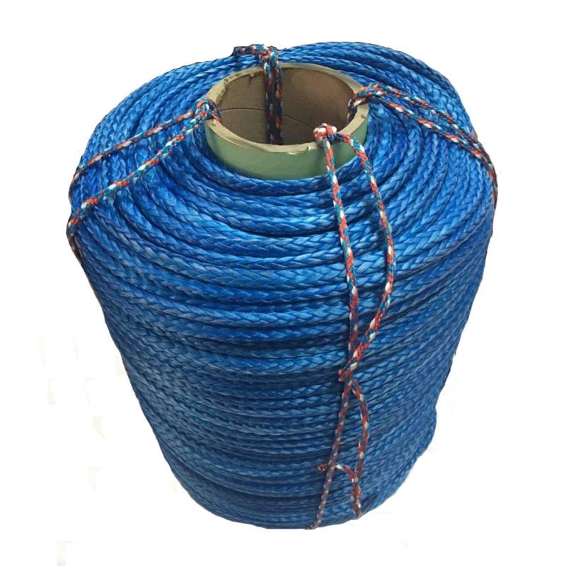 Synthetisches Windenseil-Kabelset 14mm x 100m Länge Synthetisches Seil Winde Line Abschleppseil Blaue Farbe von LOMCOT