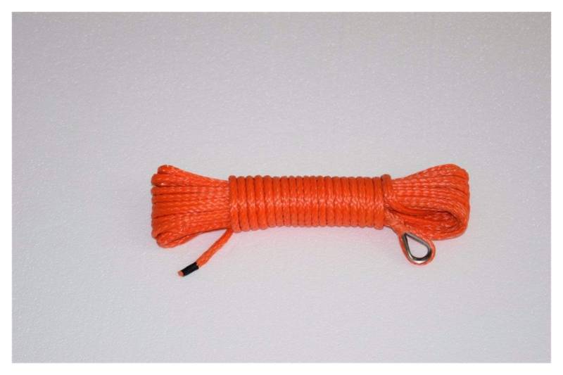 Synthetisches Windenseil-Kabelset 4mm * 15m Orange ATV Winch Line, Offroad Seil, Plasmawinchkabel for elektrische Winden, ATV-Zubehör von LOMCOT