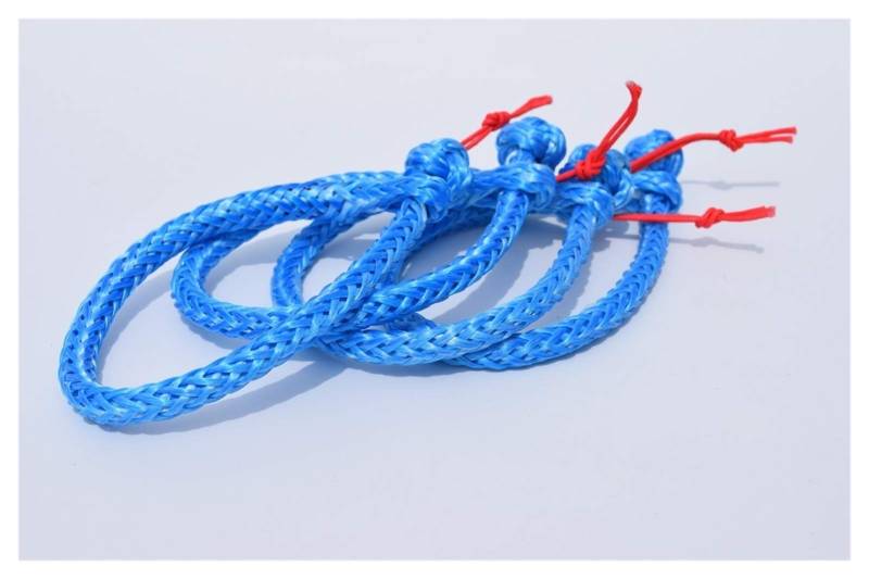 Synthetisches Windenseil-Kabelset 4mm * 90mm Winch Weiche Fesseln, Seilfesseln for Wiederherstellung Abschleppen Uhmwpe-Schäkel for ATV UTV SUV(Blue) von LOMCOT