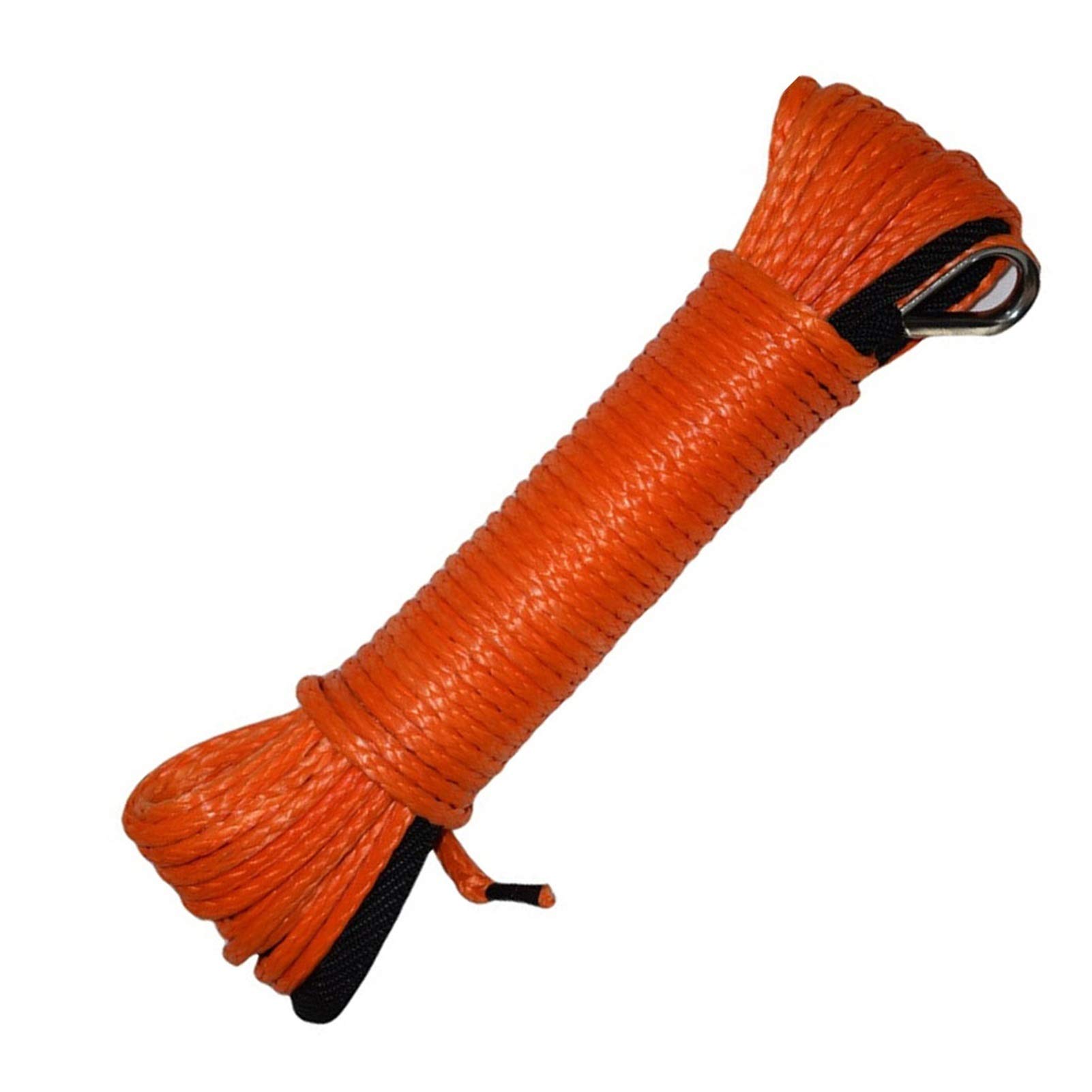 Synthetisches Windenseil-Kabelset 5mm * 15m Orange Synthetische Winde-Seil 4000LBs Hawse Fairlead, ATV Winch-Kabel, Off-Road-Seil hinzufügen von LOMCOT