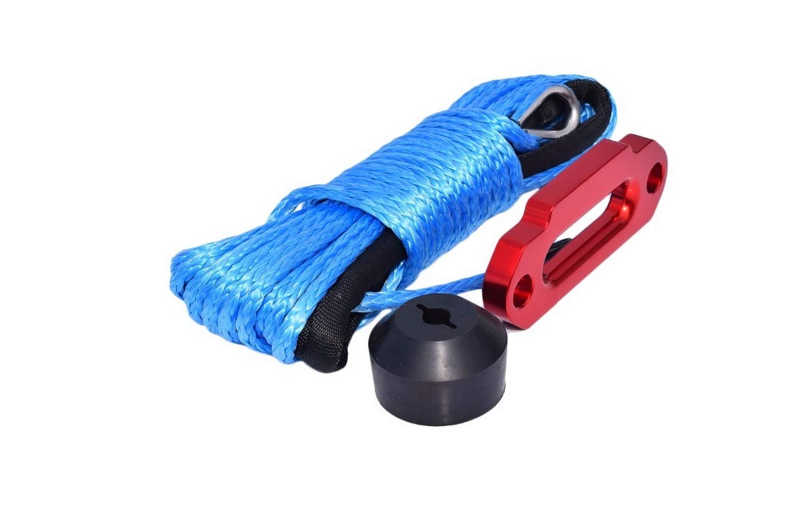 Synthetisches Windenseil-Kabelset 6mm * 15m Blau Winch Seil Hinzufügen Hawse Fairlead Winch Haken Stopper, Synthetisches Seil, Kevlar Winch Kabel von LOMCOT