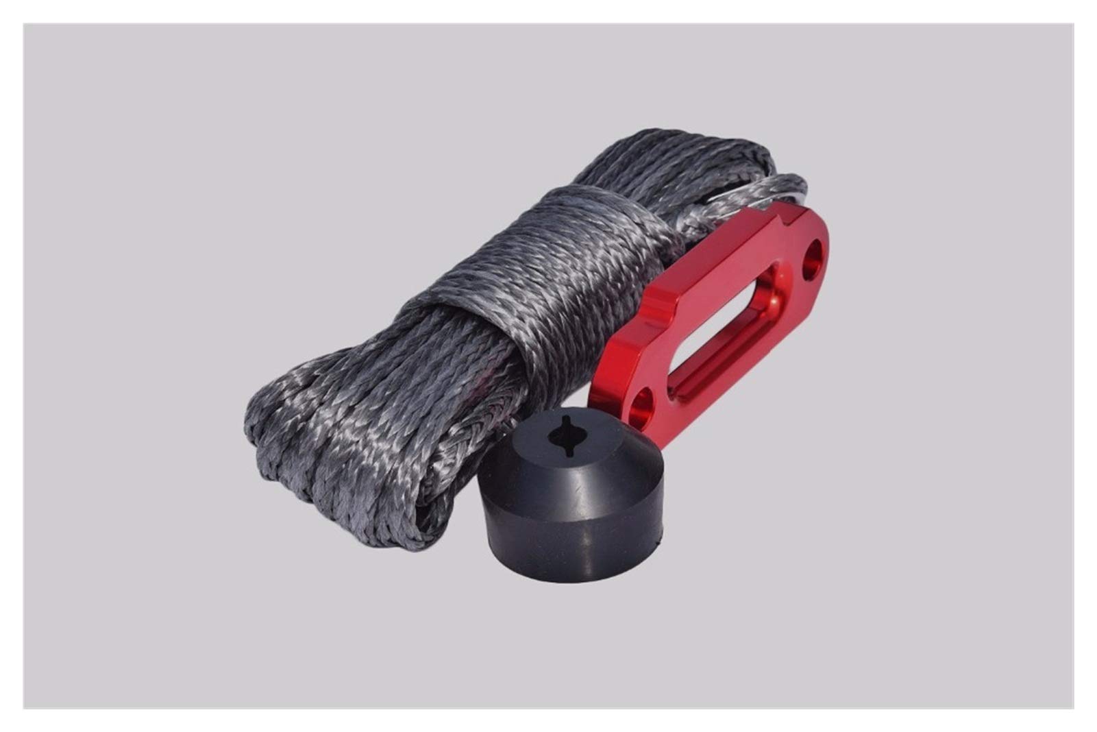 Synthetisches Windenseil-Kabelset 6mm * 15m graue ATV Winch Line ATV Fügen Sie den Winch-Stopper hinzu, synthetische Winde-Seil, Kevlar Winch-Kabel von LOMCOT