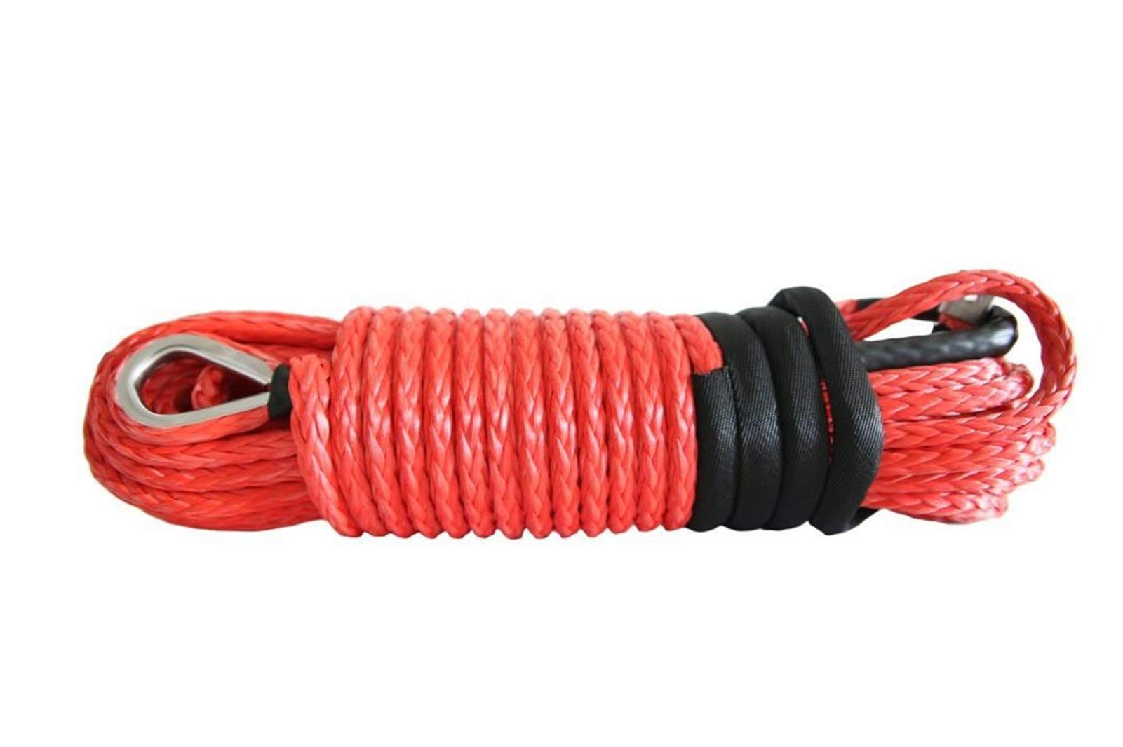 Synthetisches Windenseil-Kabelset 7/16 Zoll * 100 ft Synthetisches Windenseil(Rood) von LOMCOT