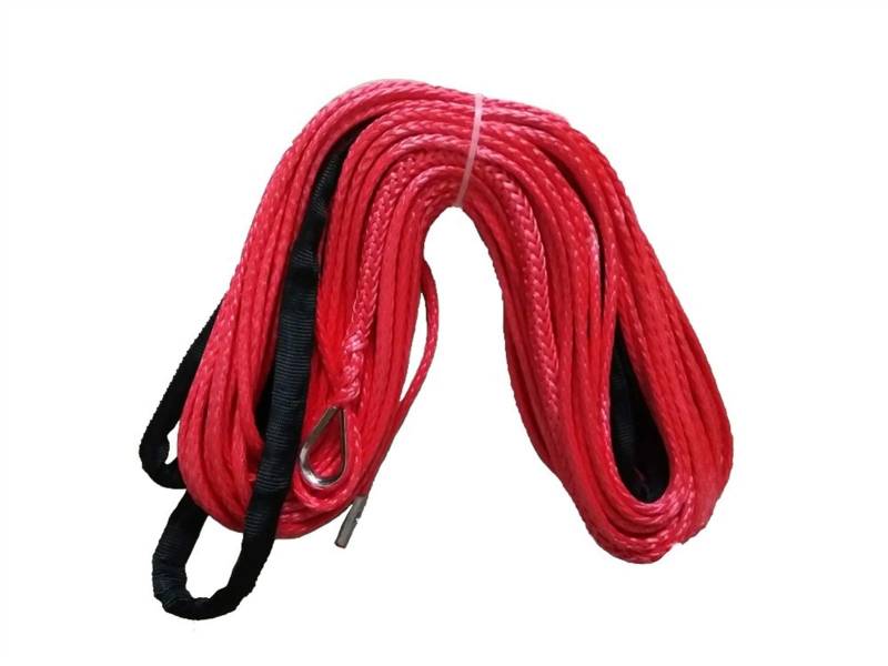 Synthetisches Windenseil-Kabelset 8mm x 30m Seil Synthetische Windelinie for Offroad Kevlar Plasma Winch Seil(Rood) von LOMCOT