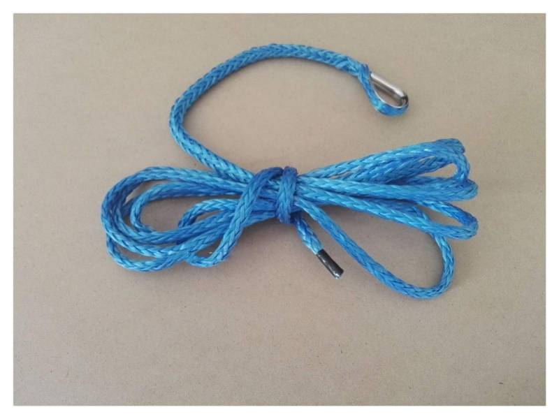 Synthetisches Windenseil-Kabelset Blau 1/4 "* 10Feet ATV Schneepflug Hubseil, ATV Winch Line, Synthetisches Windenkabel von LOMCOT