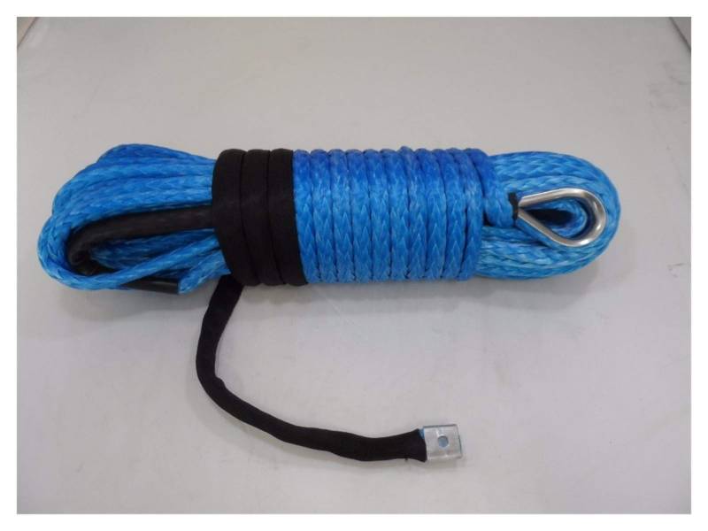 Synthetisches Windenseil-Kabelset Blau 11mm * 30m Synthetisches Seil, 7/16 "Spectra Winch Seil, Ersatz Synthetisches Seil for Winde, ATV Winch Line von LOMCOT