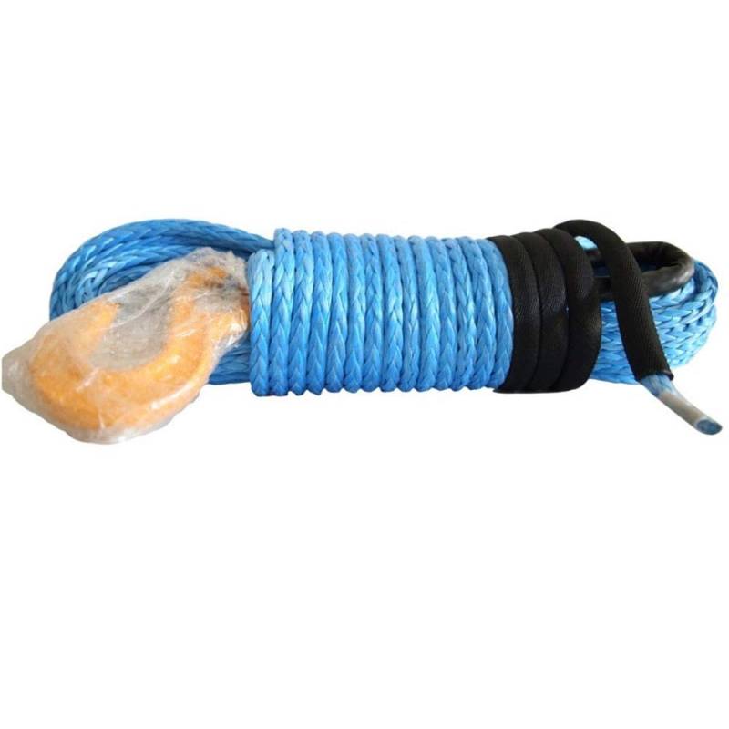 Synthetisches Windenseil-Kabelset Blau 12mm * 30m Synthetischer Winde-Seilhaken mit 10 "ATV Hawse Fairlead, Spectra Winch-Kabel, Synthetisches Seil von LOMCOT