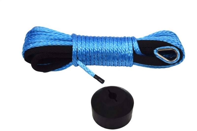 Synthetisches Windenseil-Kabelset Blau 3/16 "* 50FT ATV ​​Winch Line Winch Hook Stopper, Synthetisches Windenkabel 5mm, Uhmwpe-Seil, Kevlar-Seil von LOMCOT