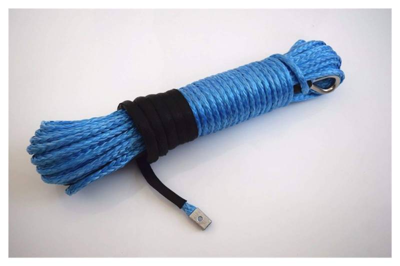 Synthetisches Windenseil-Kabelset Blau 5/16 "* 100ft Synthetisches Windenseilkabel, Ersatzseil Seilseil for Winde, Geländeseil, Schleppseil von LOMCOT