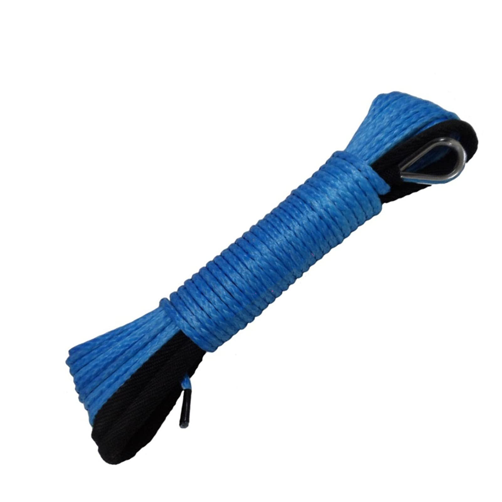 Synthetisches Windenseil-Kabelset Blau 5mm * 15m Windekabel mit 4000lbs schwarz Winch Fairlead, Synthetisches Windenseil, 3/16 "Bootswindeseil for Autoteile von LOMCOT