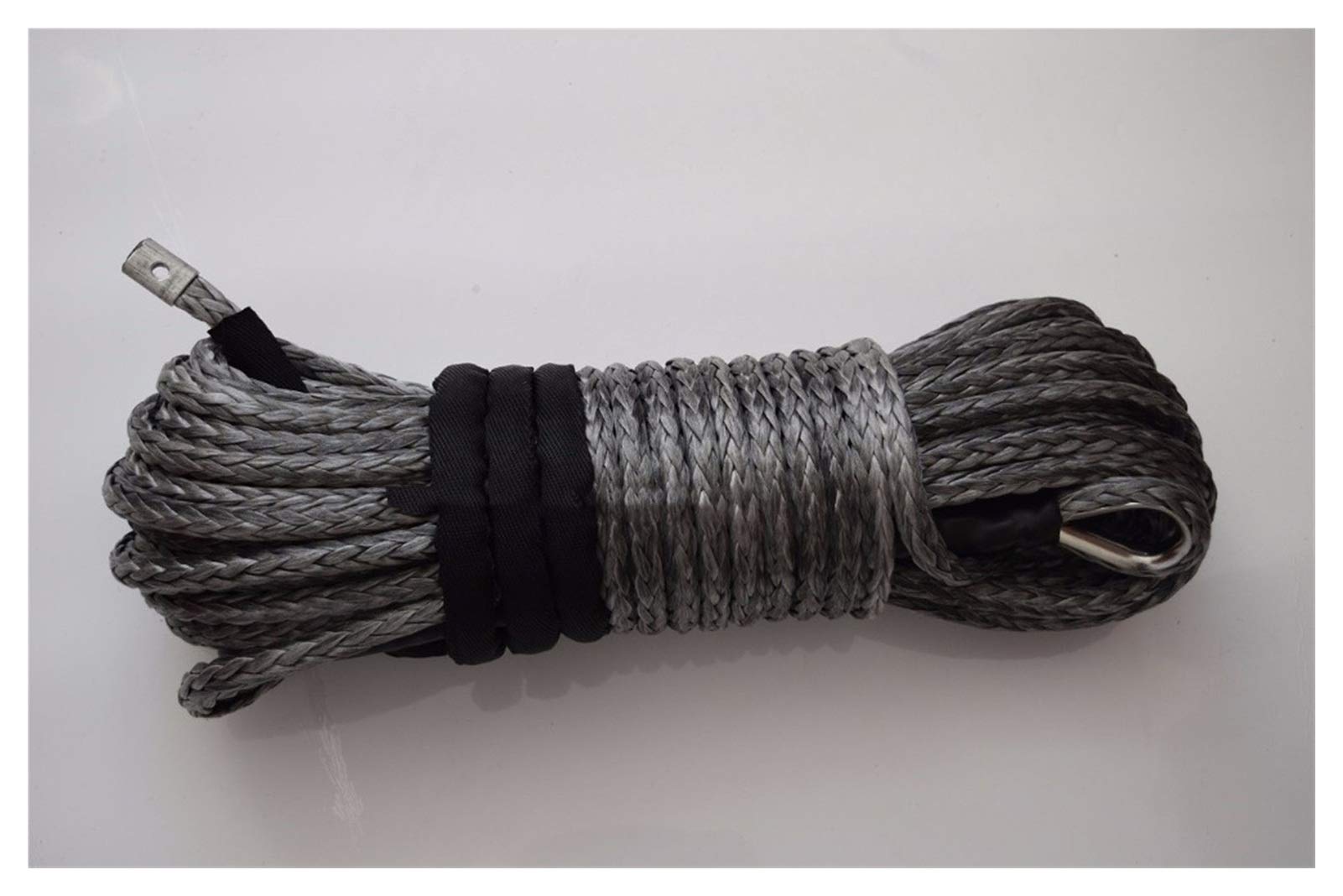 Synthetisches Windenseil-Kabelset Grau 11mm * 30m Synthetisches Seil, 7/16 "Spectra Winch Kabel, Ersatzsend Seil for Winde, Kevlar Winchkabel von LOMCOT