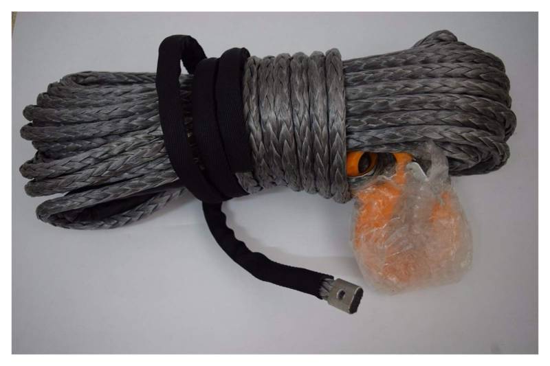 Synthetisches Windenseil-Kabelset Grau 12mm * 30m Synthetisches Windenseil, Winde Seil 12mm, Bootswinde Seil, ATV Winch Line von LOMCOT