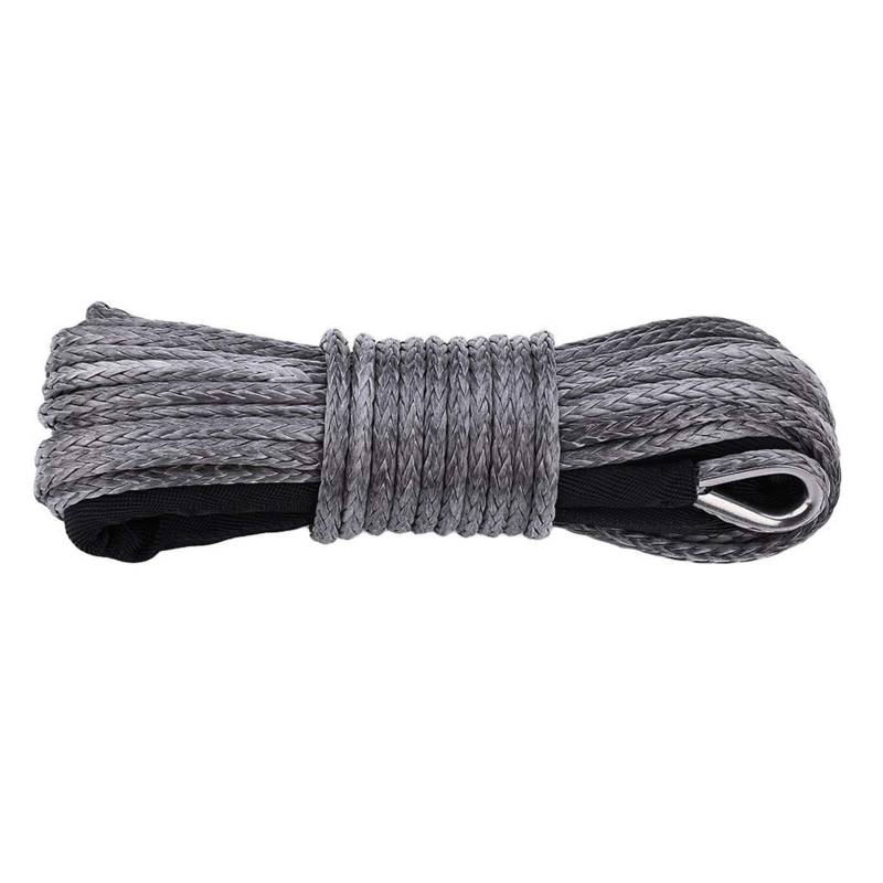 Synthetisches Windenseil-Kabelset Grau 6mm * 15m Synthetisches Windenseil, Windelinie 6mm, 4x4 Off-Road Repalcement Winch-Kabel, LKW-Schleppkabel von LOMCOT