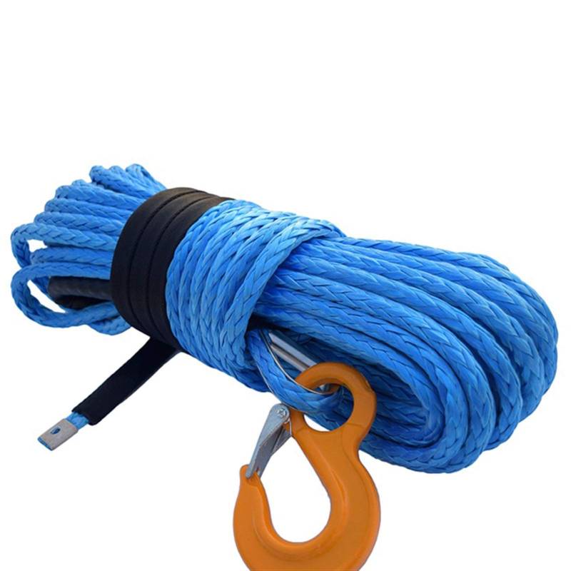 Synthetisches Windenseil-Kabelset Grün 10mm * 30m Synthetisches Windenseil, Spectra Winchkabel, Kevlar Winchkabel, Ersatzseil Seilseil for Winde(Blue) von LOMCOT