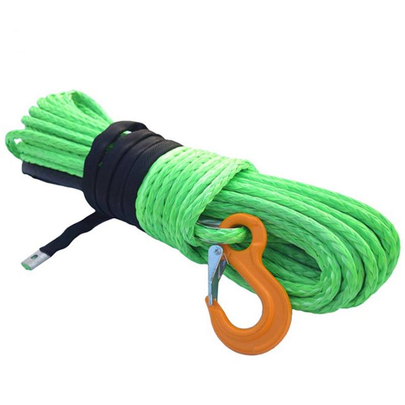 Synthetisches Windenseil-Kabelset Grün 10mm * 30m Synthetisches Windenseil, Spectra Winchkabel, Kevlar Winchkabel, Ersatzseil Seilseil for Winde(Green) von LOMCOT