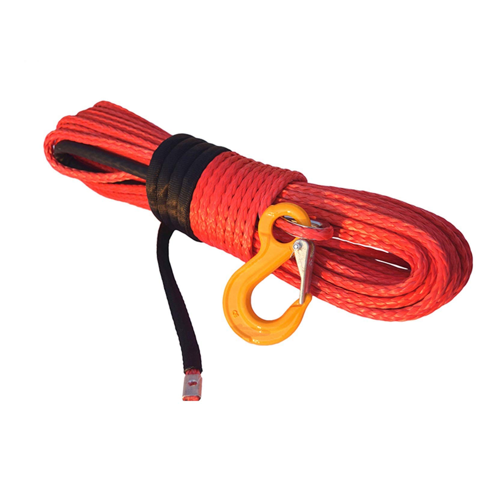 Synthetisches Windenseil-Kabelset Grün 10mm * 30m Synthetisches Windenseil, Spectra Winchkabel, Kevlar Winchkabel, Ersatzseil Seilseil for Winde(Orange) von LOMCOT