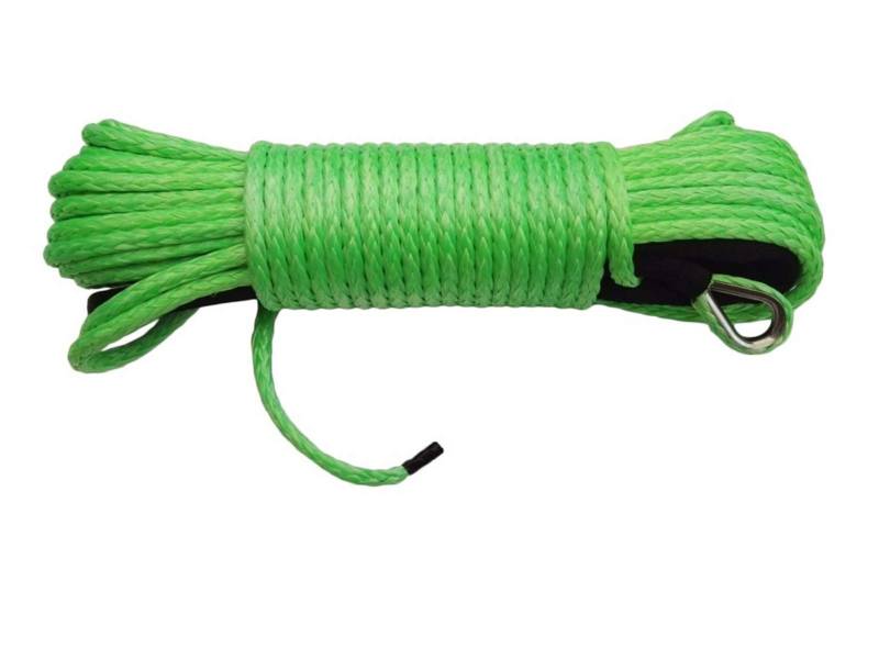 Synthetisches Windenseil-Kabelset Grüne 6mm * 24m Synthetisches Windenkabel, UTV Winch Line Kabelverlängerung Winde, Plasmaseil von LOMCOT