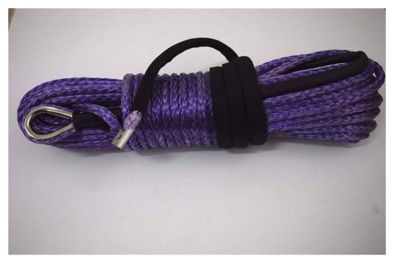 Synthetisches Windenseil-Kabelset Lila 10mm * 30m Synthetisches Seil, ATV-Windekabel, Schleppseil, Synthetisches Windenseil, Bootswindeseil von LOMCOT