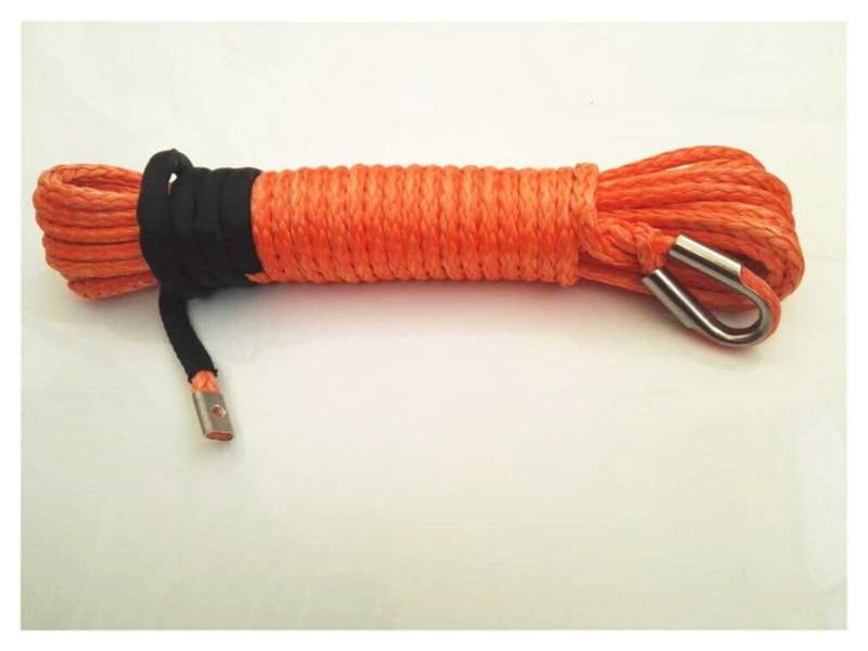 Synthetisches Windenseil-Kabelset Orange 8mm * 15m Synthetisches Windenseil, 5/16 "Bootswindeseil, Kevlar-Seil, ATV Winch Line von LOMCOT