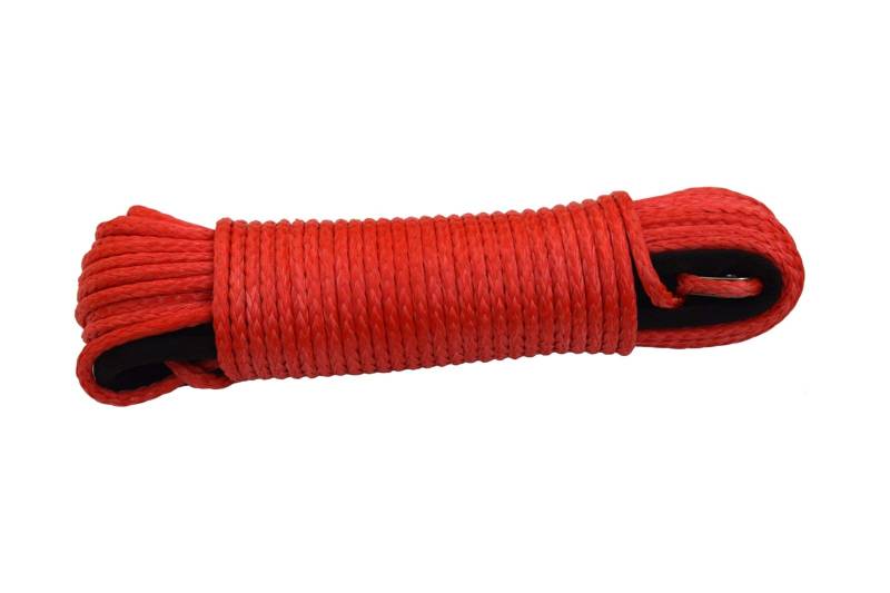 Synthetisches Windenseil-Kabelset Rot 6mm * 15m ATV Winch Line, Off Road Seil, synthetische Windeseil 6mm, UTV-Winde-Accemies, elektrische Winde Teile von LOMCOT