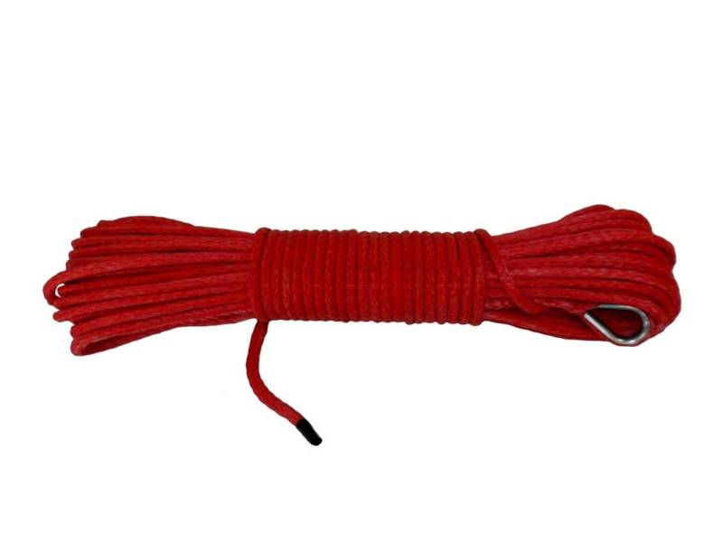 Synthetisches Windenseil-Kabelset Rote 4mm * 15M Winch Line for ATV Offroad, Synthetische Windeseil, UTV Winch-Prüfer, Plasmawinchkabel von LOMCOT