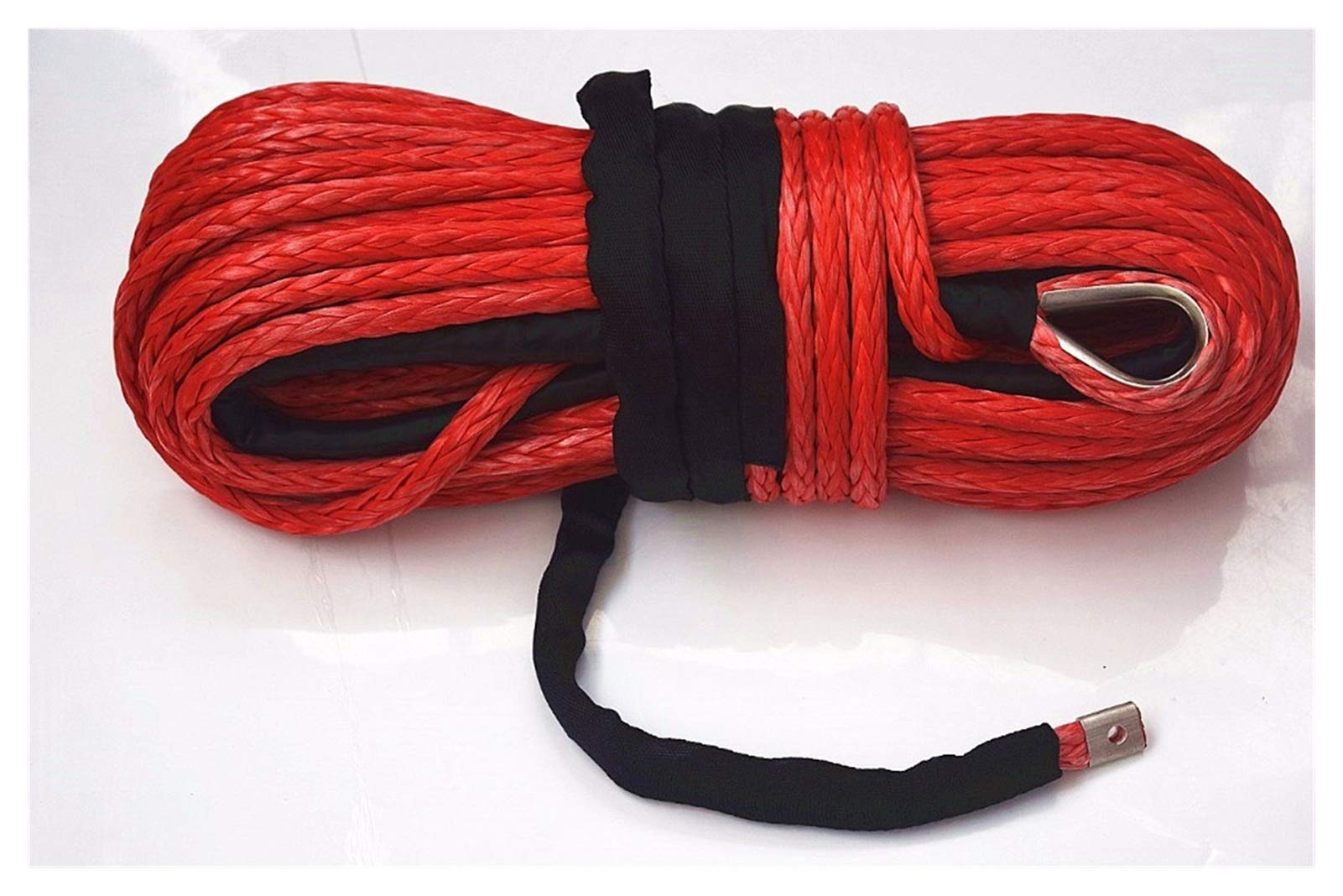 Synthetisches Windenseil-Kabelset Rotes 14mm * 45m Synthetisches Seil, ATV Winchkabel for elektrische Winde, Plasmaseil, Off-Straßenseil for Autoteile von LOMCOT