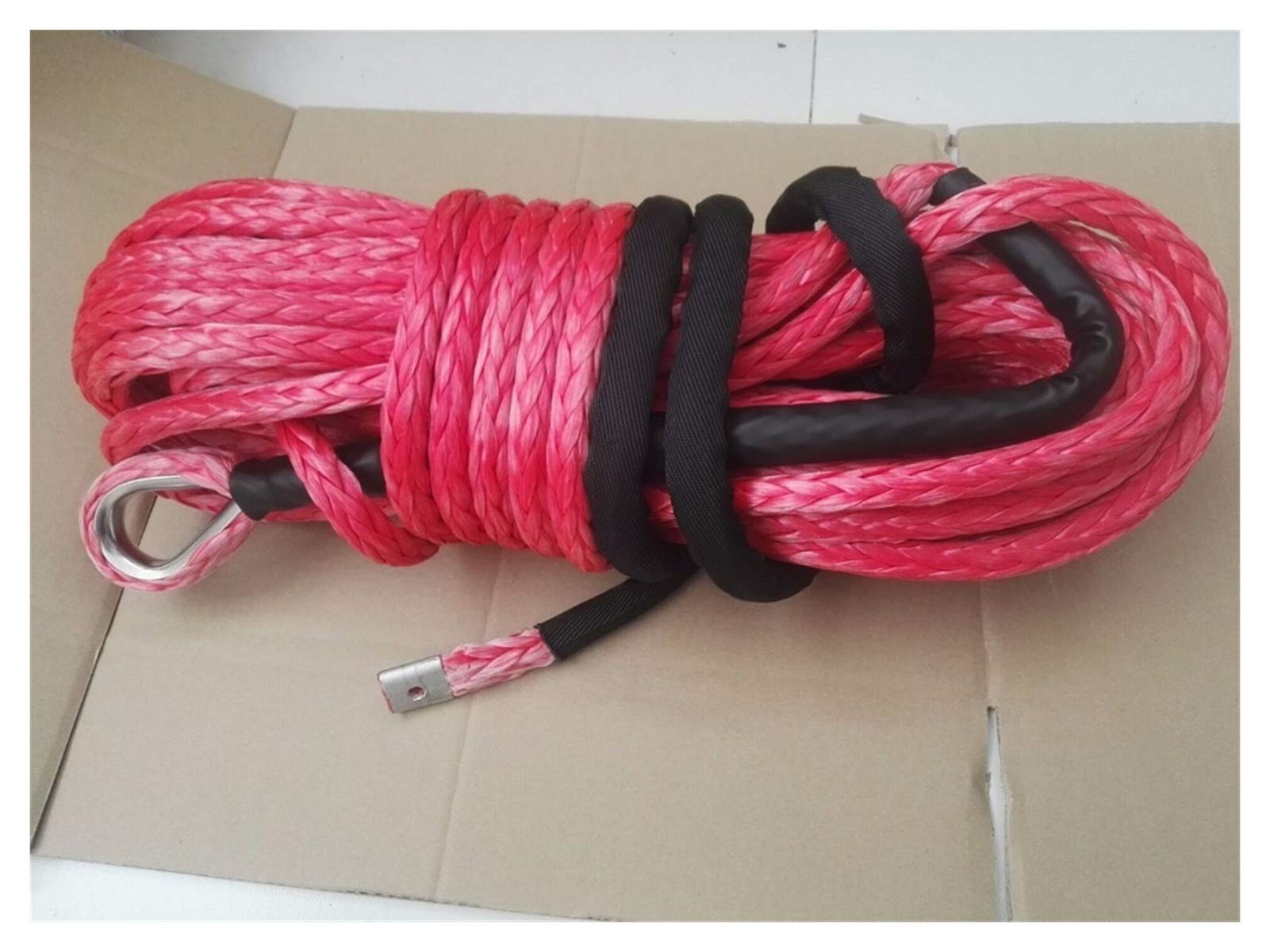 Synthetisches Windenseil-Kabelset Rotes 16mm * 28m Synthetisches Windenseil, Uhmwpe-Seil for elektrische Winde, Plasmawinchseil, ATV-Winch-Linie von LOMCOT