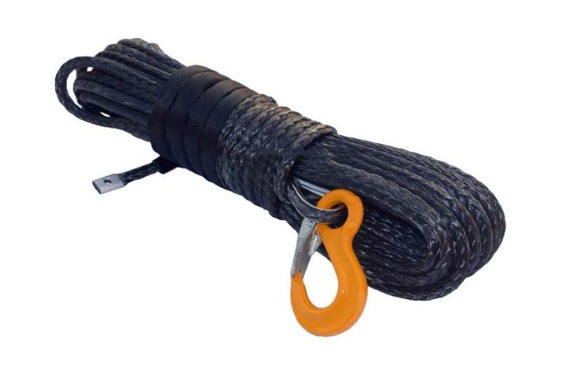 Synthetisches Windenseil-Kabelset Schwarz 10mm * 30m Synthetisches Windenseil, Plasma-Windekabel for Offroad 15000LBs von LOMCOT