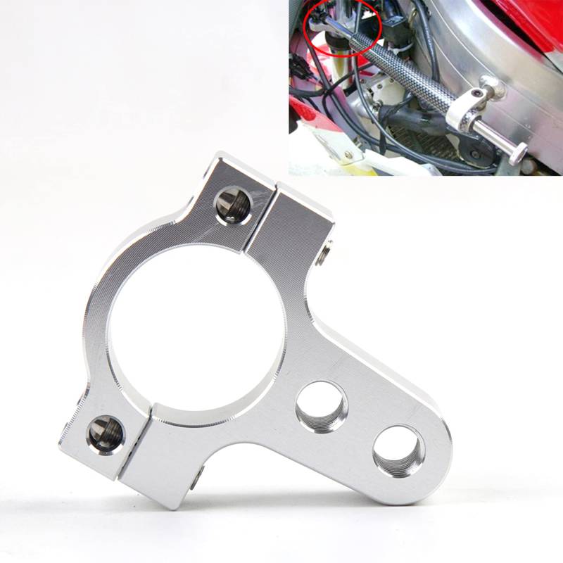 LONGHAO LenkungsdäMpfer Motorrad,Motorrad Stabilisator Montageset,Motorrad Rohrschelle ZubehöR,Universal-StoßDäMpfer FüR MotorräDer,Motorrad-StabilisatorzubehöR,26/27 Mm,Lenkungsstabilisatorhalterung von LONGHAO