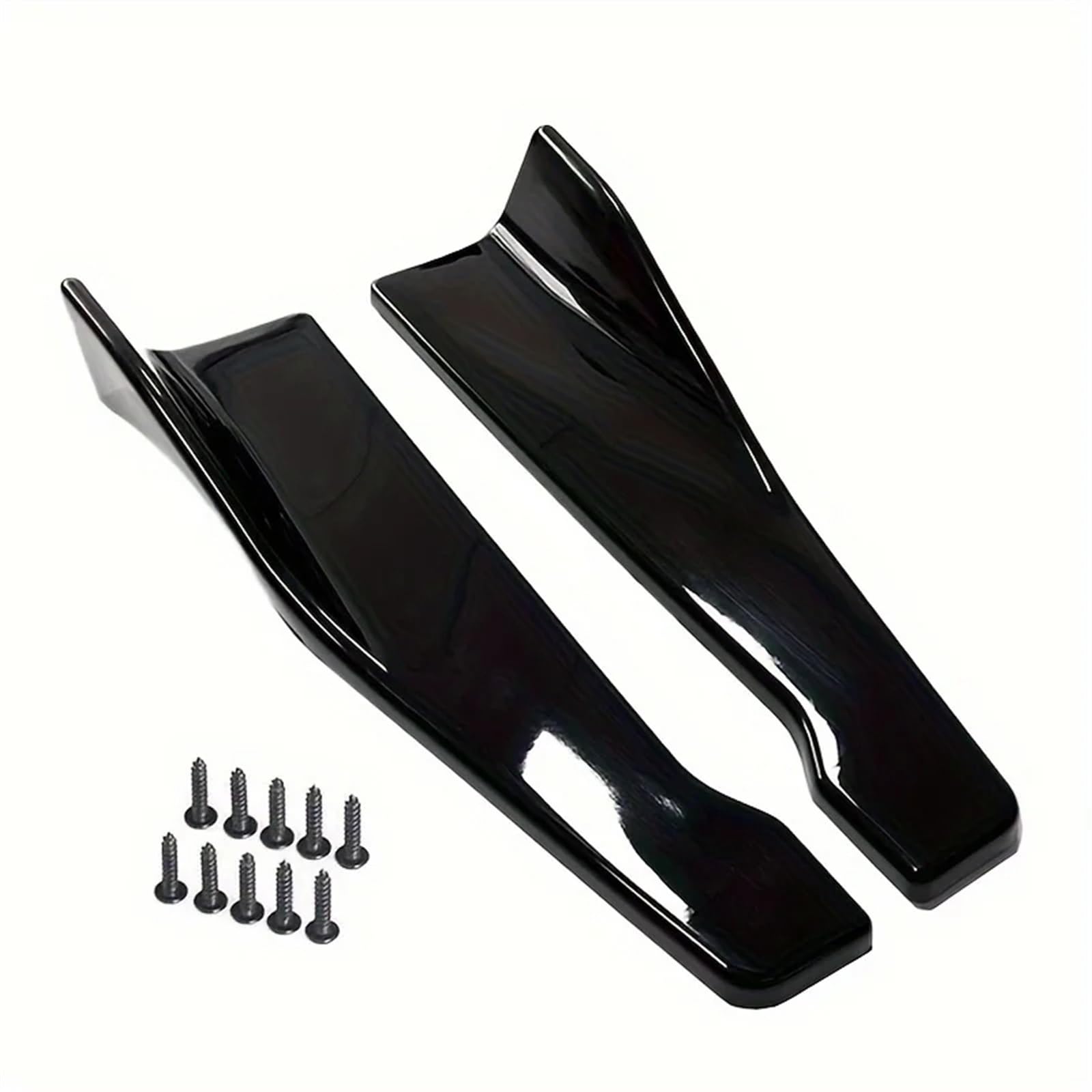 Auto Seitenschweller 1 Paar Auto-Heckstoßstangenlippenschutz, Seitenschwellerabdeckung, Auto-Eckstoßstangenschutz Mit Schrauben, Universelle Passform Car Side Skirt Splitter(A) von LONPEXDT