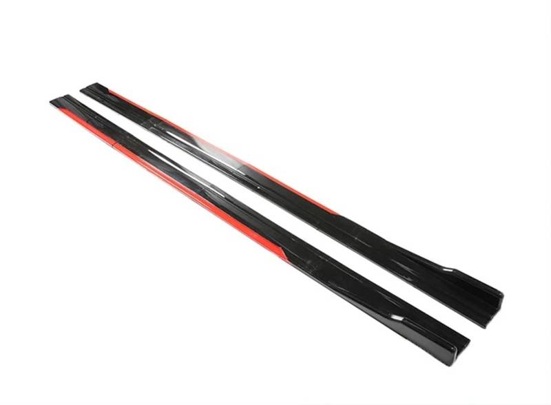 Auto Seitenschweller 2,18 M/2 M 8 PCS Universal Auto Seite Röcke Kotflügel Splitter Stoßstange Sport Styling Für VW Car Side Skirt Splitter(2.18M,Reddish Black) von LONPEXDT